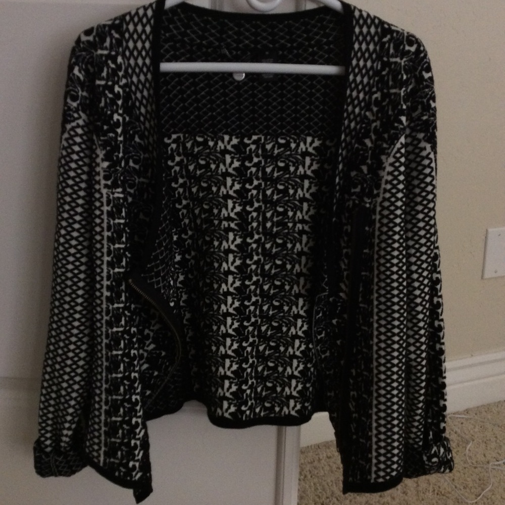 Black and white blazer